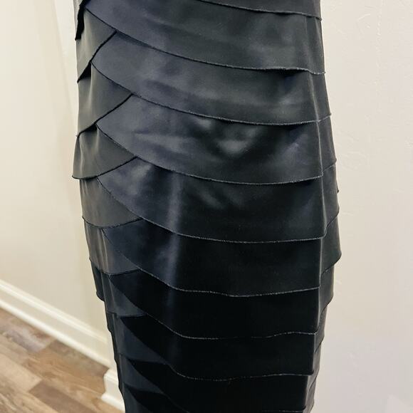 Jones New York Black Tiered Dress Pendent Petite Size 4 (A0126) - Picture 4 of 9